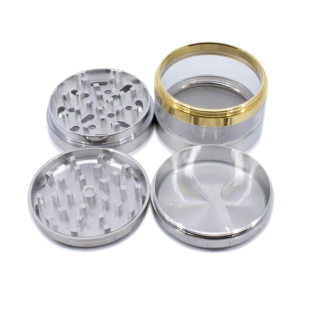 4-Piece Gold Ring Herb Grinder image 3