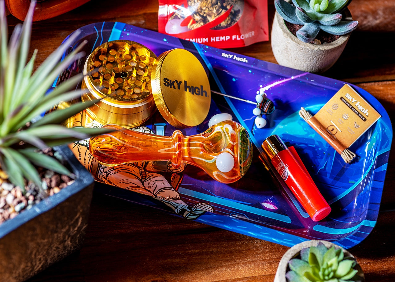 4.5" Gold Fumed Honeycomb & Ring Spoon Pipe image 6