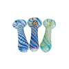 4" Silver Fumed Twisted Spoon Pipe image 0