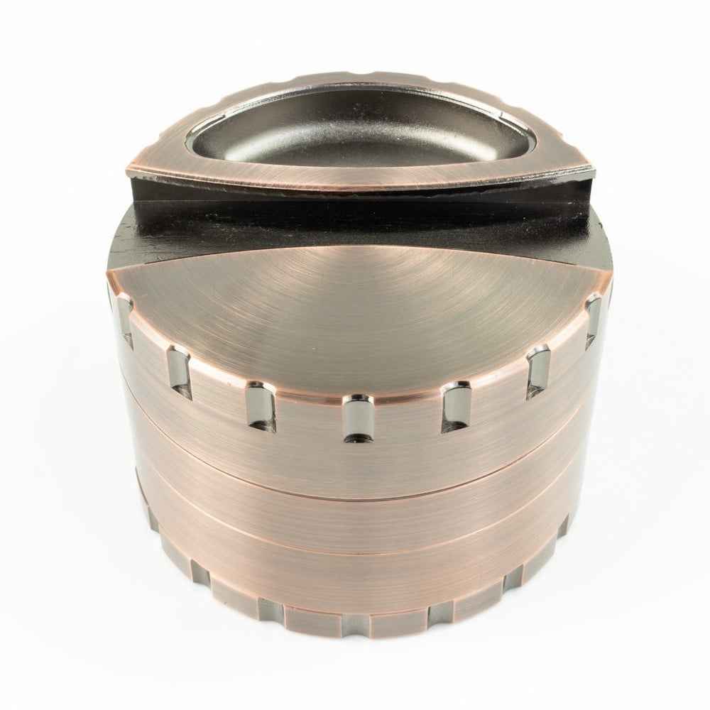 Large 4-Piece Grinder with Paper Holder and Ashtray - 80mm