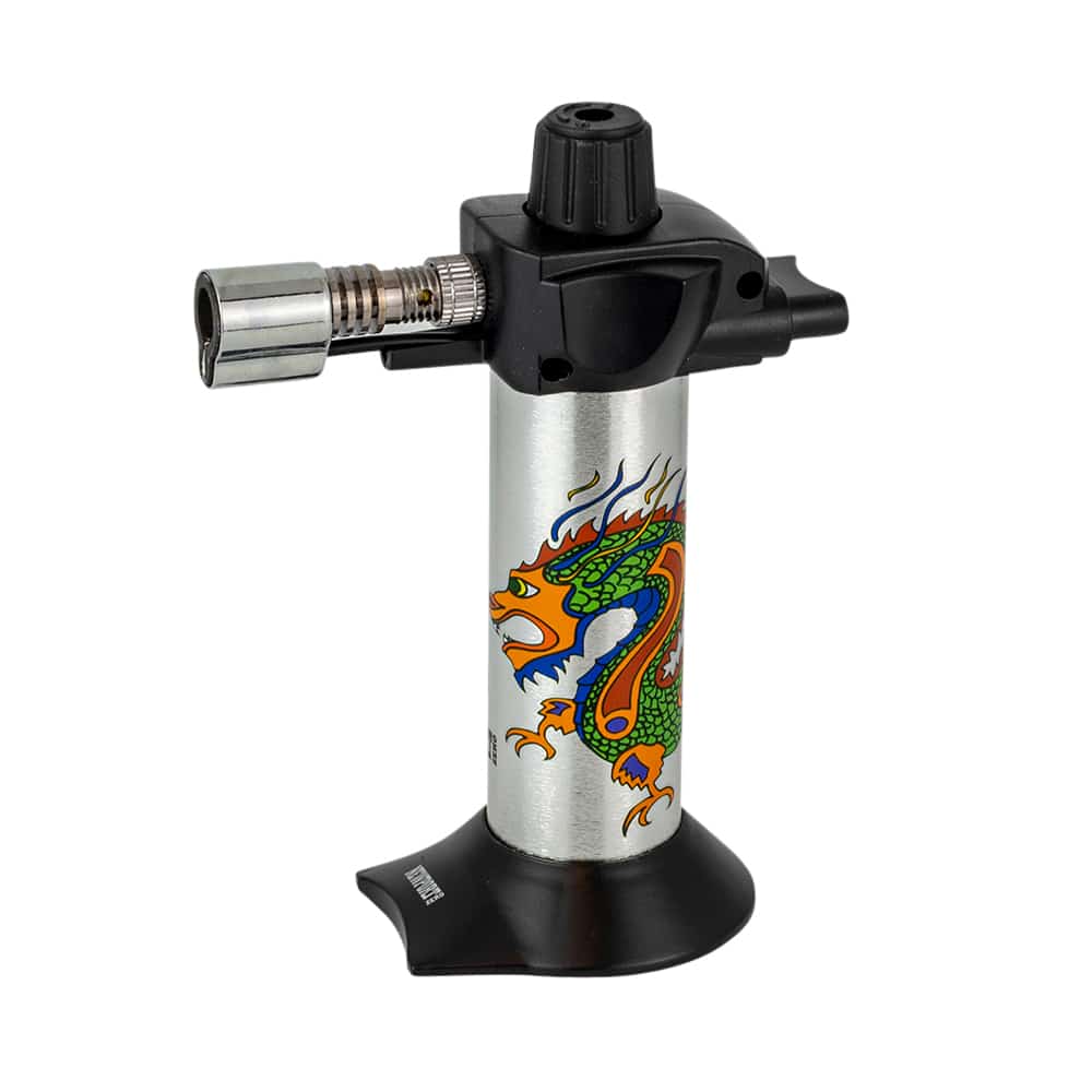 Newport Zero 5.5" Mini Torch Lighter - Silver Dragon image
