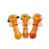 4.5" Gold Fumed Honeycomb & Ring Spoon Pipe image 0