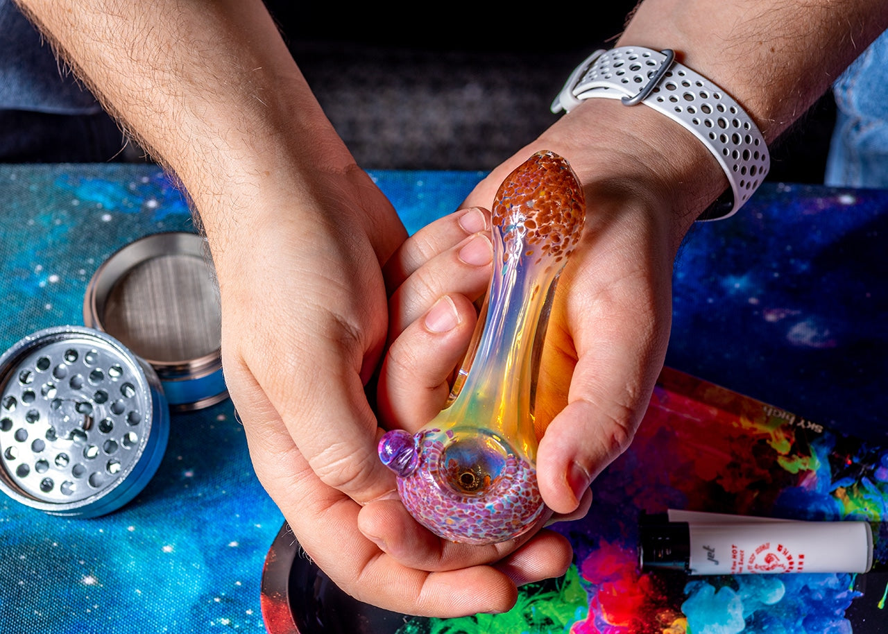 4.5" Silver Fumed Spoon Pipe image 12