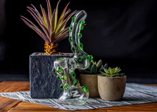 8" Color Dotted Bubbler