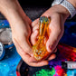 3.5" Gold Fumed Ring Mushroom Spoon Pipe image 7