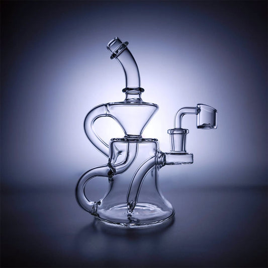 7" Clear Recycler Dab Rig image 1