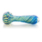 4.5" Silver Fumed Swirl Rods Spoon Pipe image 2