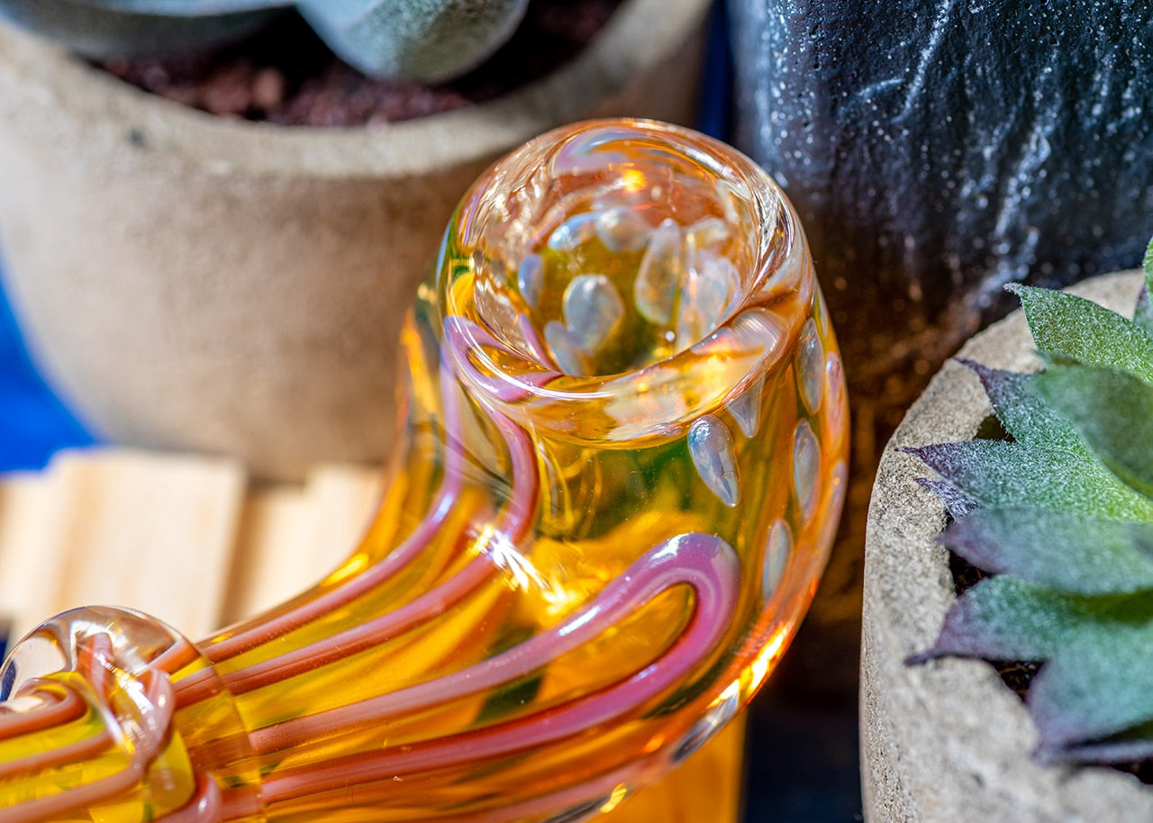4.5" Gold Fumed Swirl Sherlock Pipe image 8