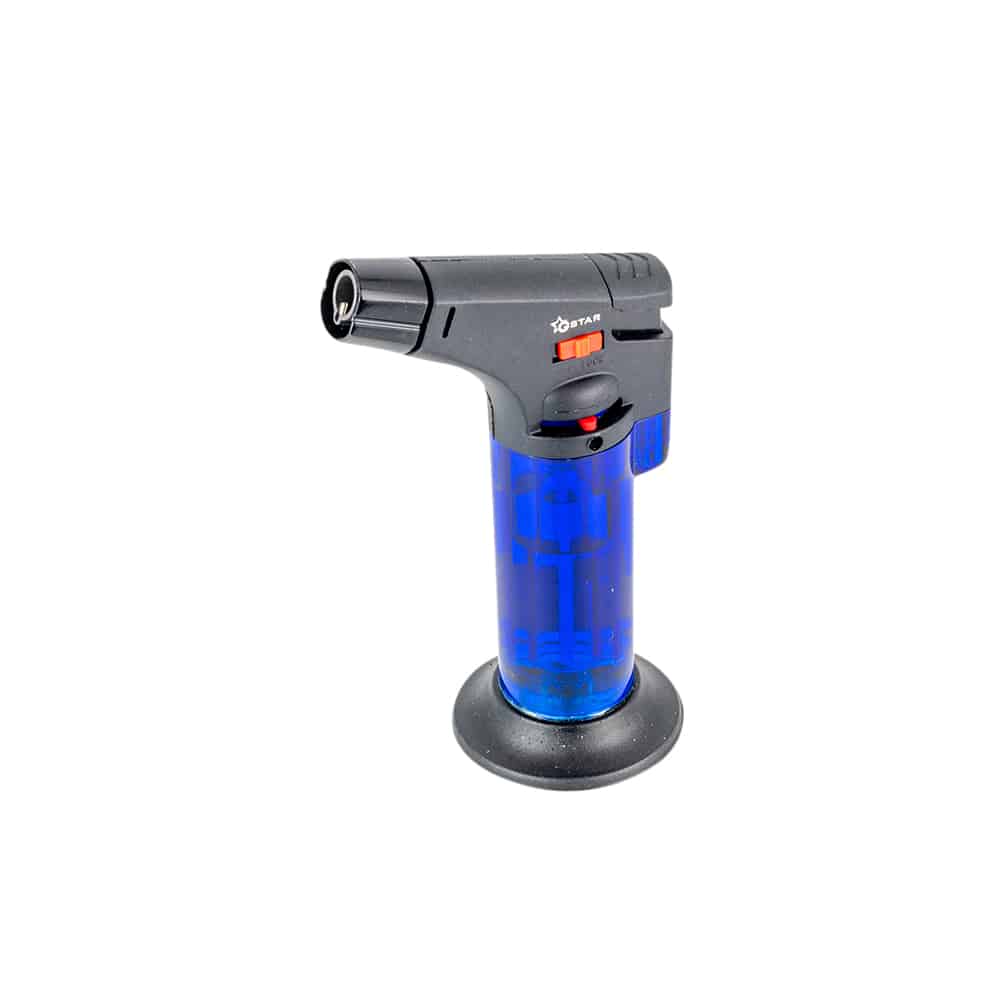 GSTAR - Single Jet Flame Torch Lighter - Transparent w/ Stand image 2