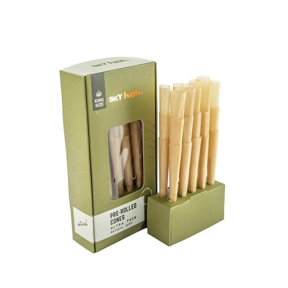 Sky High Natural Hemp Pre-Rolled Cones - King Size - 30 Pack image