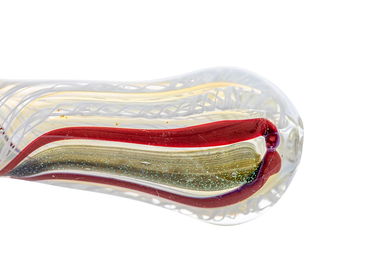 3.5" Dichro Silver Fumed Twisted Spoon Pipe image 7