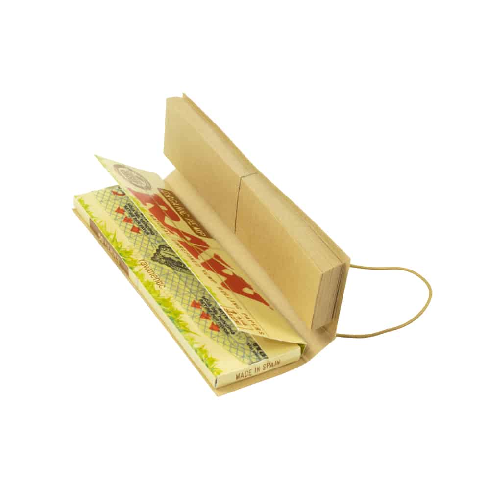 RAW Organic Hemp Connoisseur Rolling Papers with Tips - 1 1/4" image 2