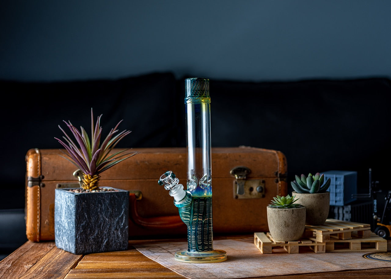 HVY Glass 10" Raked Straight Tube Bong image 3