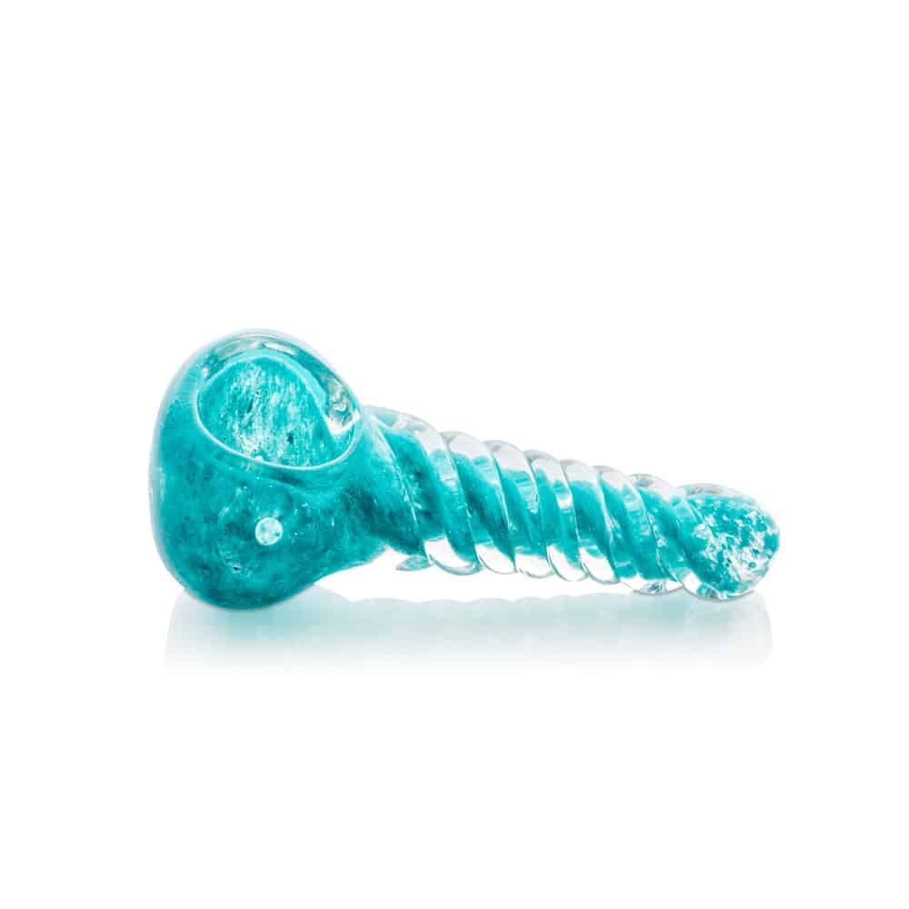 3" Frit Twisted Peanut Spoon Pipe image 3