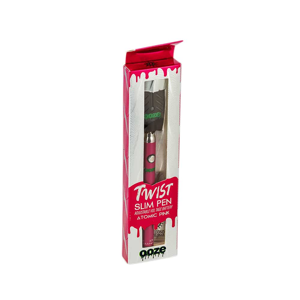 Ooze Slim Pen TWIST Battery w/ USB Charger - 510 Threading - Atomic Pink image