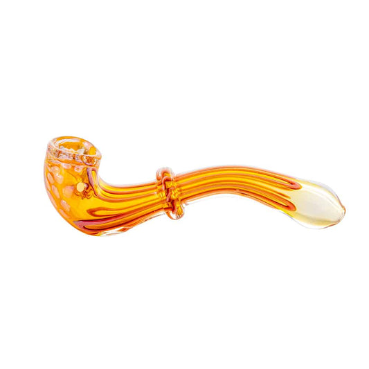 4.5" Gold Fumed Swirl Sherlock Pipe image 0