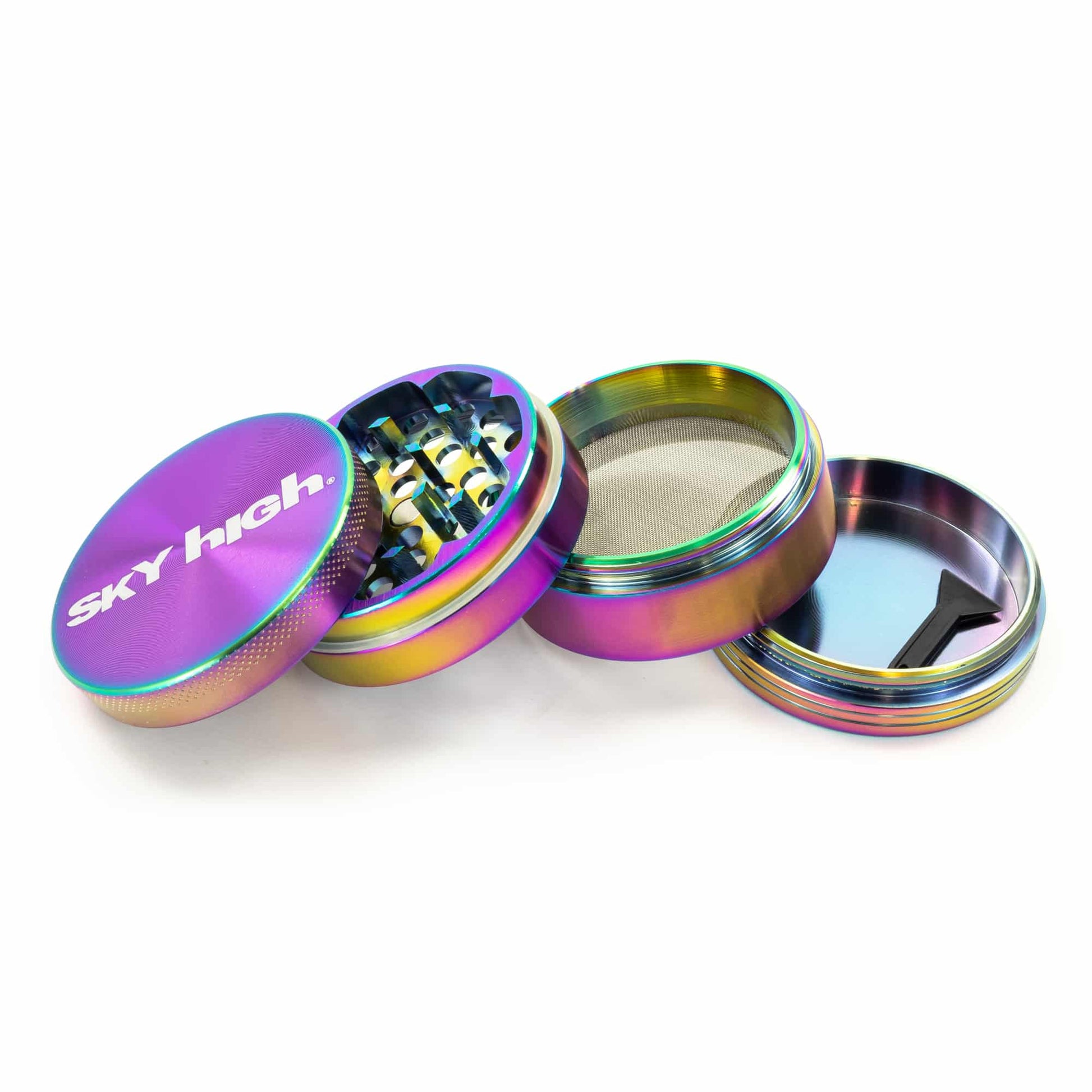 Sky High 4-Piece Aluminum Grinder - Comet Chroma - 55mm image
