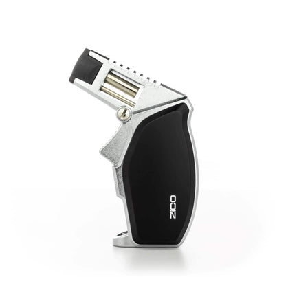 Zico Torch ZD-58 Single Jet Flame Lighter - Black &amp; Silver image