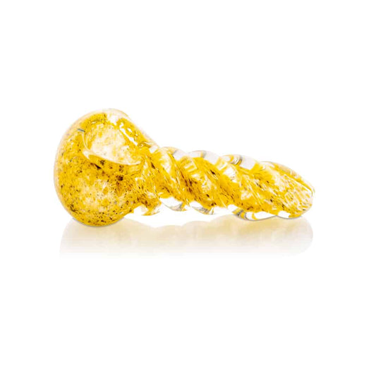3" Frit Twisted Peanut Spoon Pipe image 1