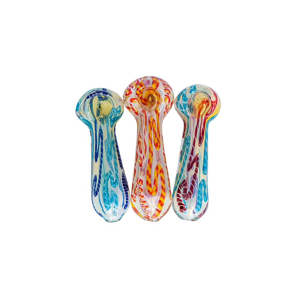 4.5" Silver Fumed Rod Spoon Pipe image 0