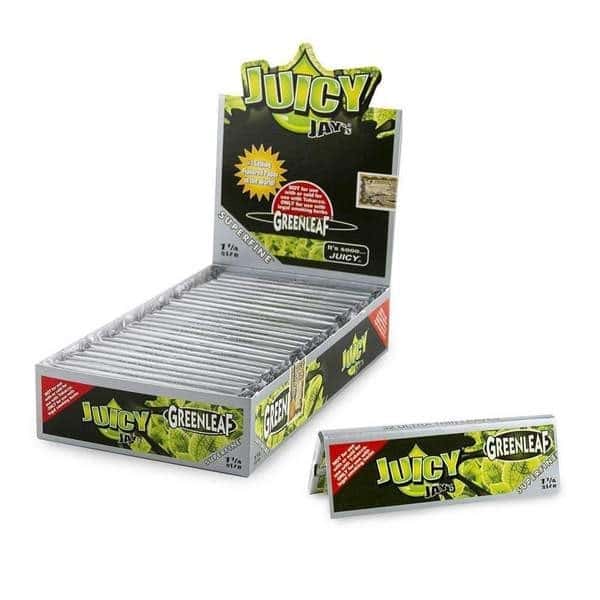 Juicy Jay's Super Fine Rolling Papers - Green Leaf - 1 1/4" image 3