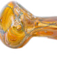 4.5" Gold & Silver Fumed Double Dotted Net Design Spoon Pipe image 5