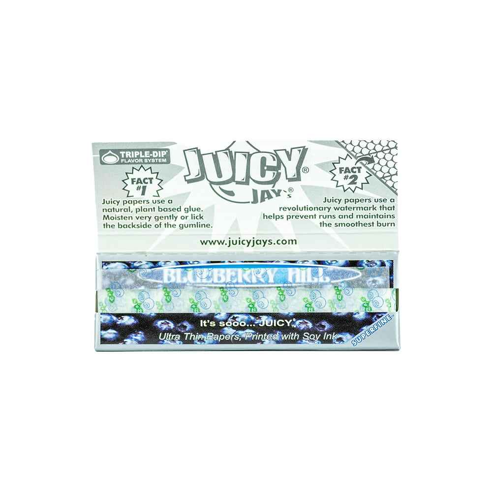Juicy Jay's Super Fine Rolling Papers - Blueberry Hill - 1 1/4"