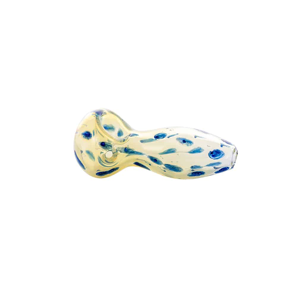 3.5" Silver Fumed Polkadot Spoon Pipe image 2
