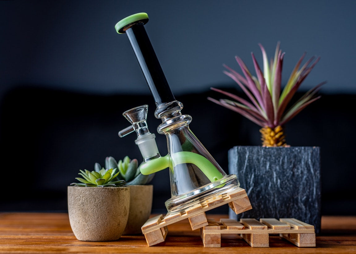 7.5" Black Slime Beaker Dab Rig image 2