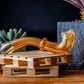 4.5" Gold Fumed Swirl Sherlock Pipe image 7