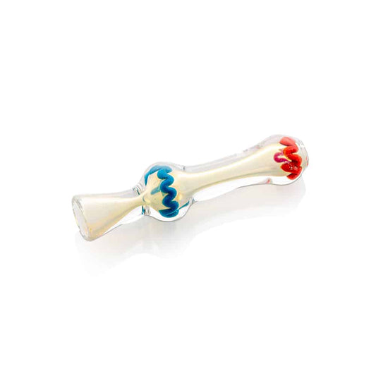 3.25" Fumed Zig Zag Glass Chillum image 0