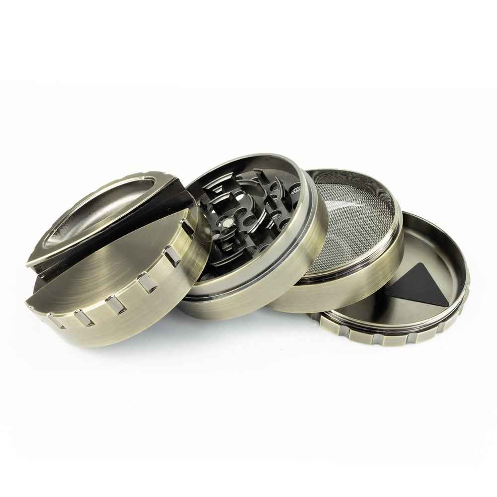 Large 4-Piece Grinder with Paper Holder and Ashtray - 80mm