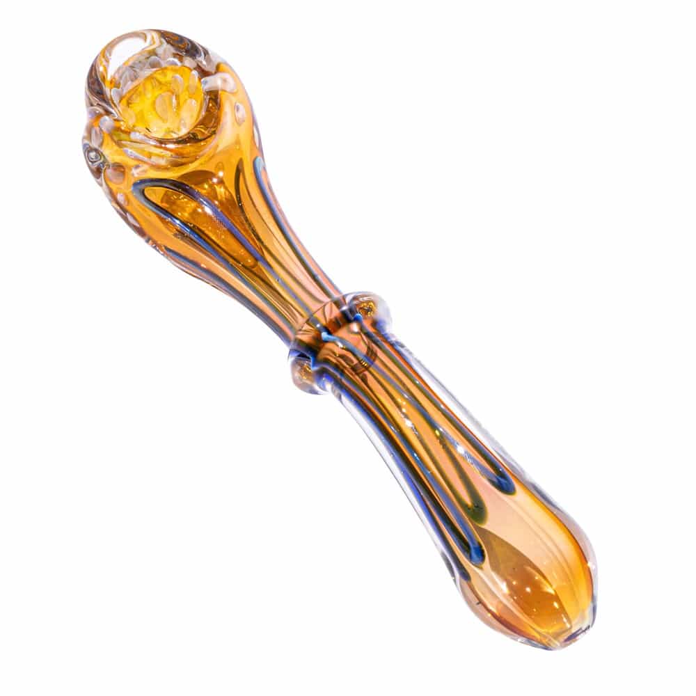 4.5" Gold Fumed Swirl Sherlock Pipe image 2