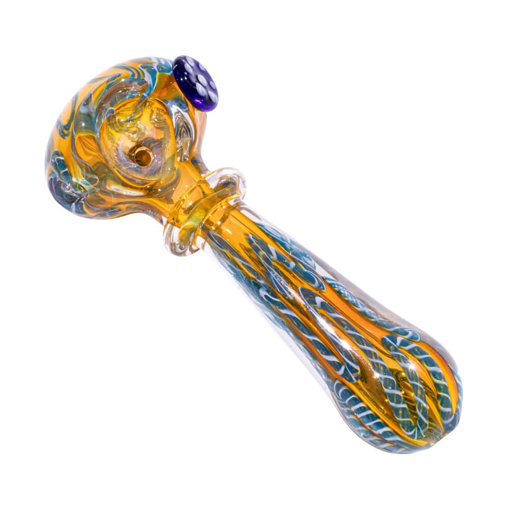 4" Gold Fumed Ring Spoon Pipe image 5