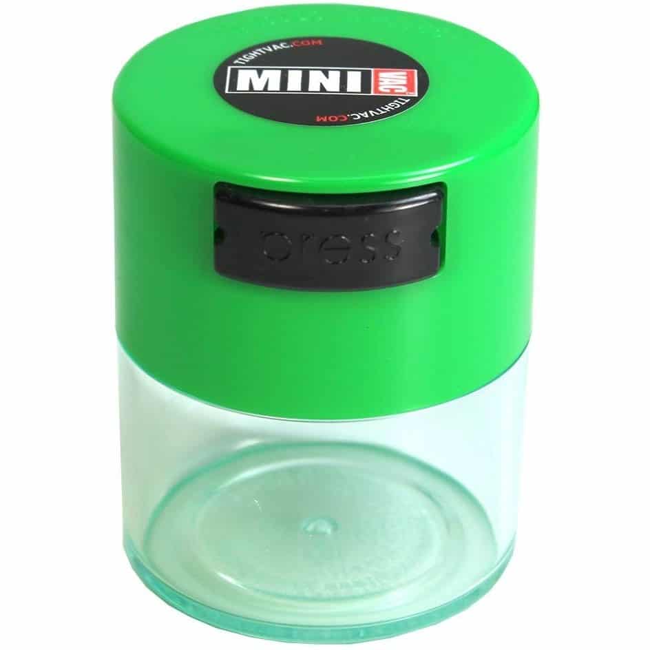 Minivac Vacuum Sealed Container - Green &amp; Clear image