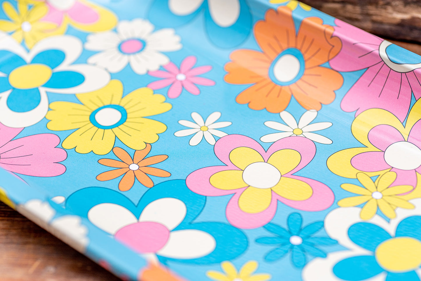 Puff Plate - Retro Flowers Rolling Tray image 3