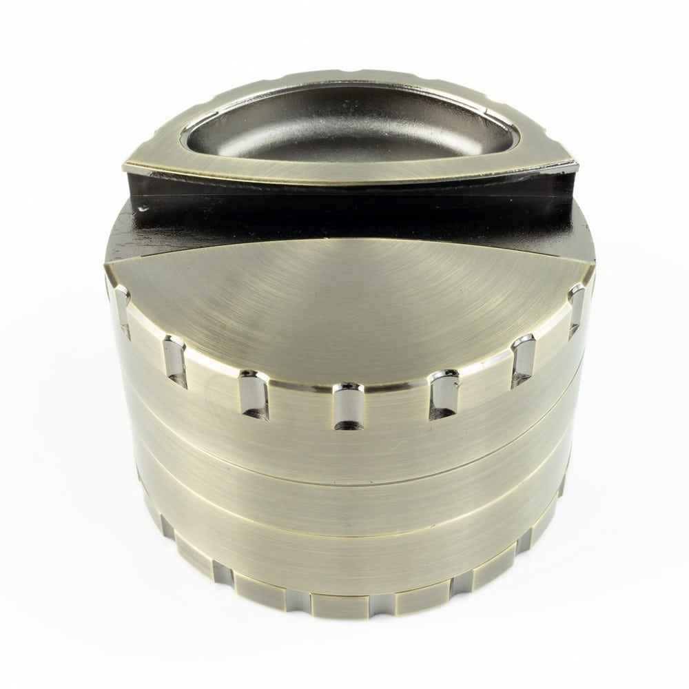Large 4-Piece Grinder with Paper Holder and Ashtray - 80mm