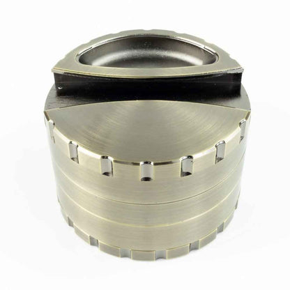 Large 4-Piece Grinder with Paper Holder and Ashtray - 80mm