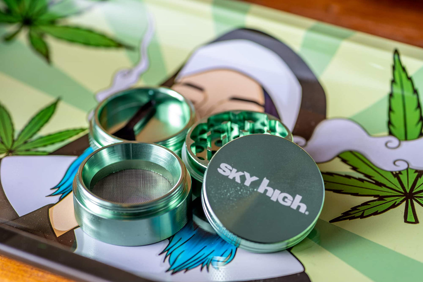 Rolling Tray &amp; Grinder Bundle - Naughty Nun x Green image 2