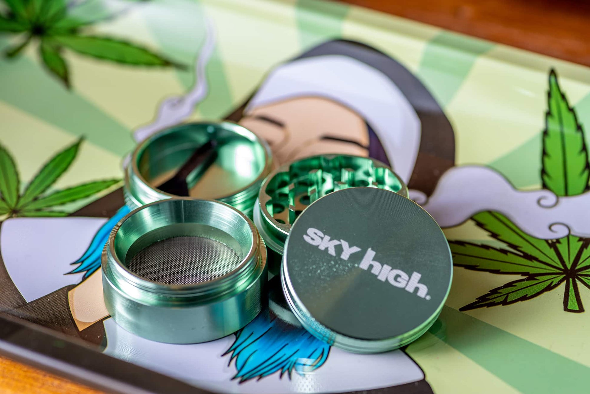 Rolling Tray &amp; Grinder Bundle - Naughty Nun x Green image 2