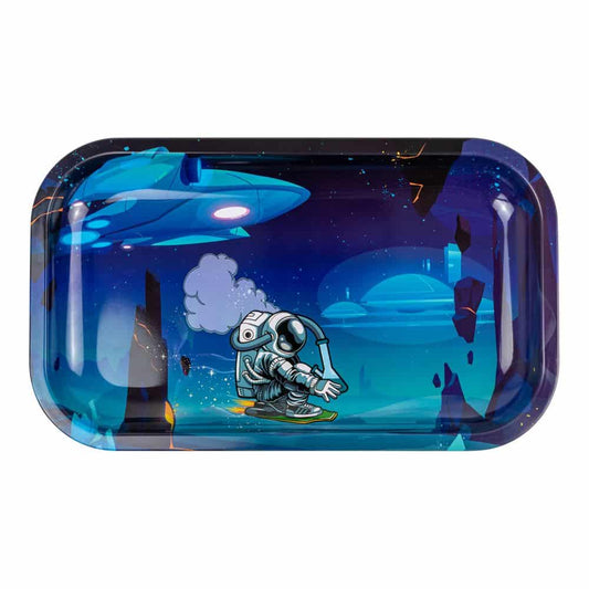 Hoverboarding Astronaut Rolling Tray image 0