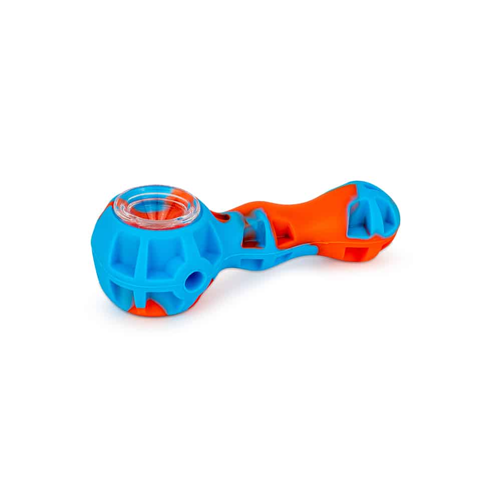 4.5" 3-Piece Silicone Stash Pipe - Mixed Colors image 2