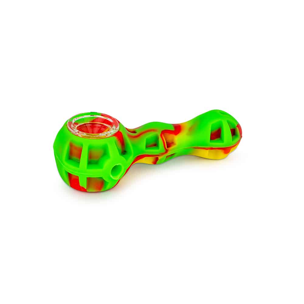 4.5" 3-Piece Silicone Stash Pipe - Mixed Colors image 3