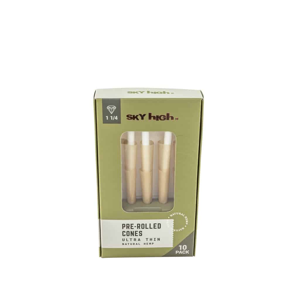 Sky High Natural Hemp Pre-Rolled Cones - 1 1/4" image 0