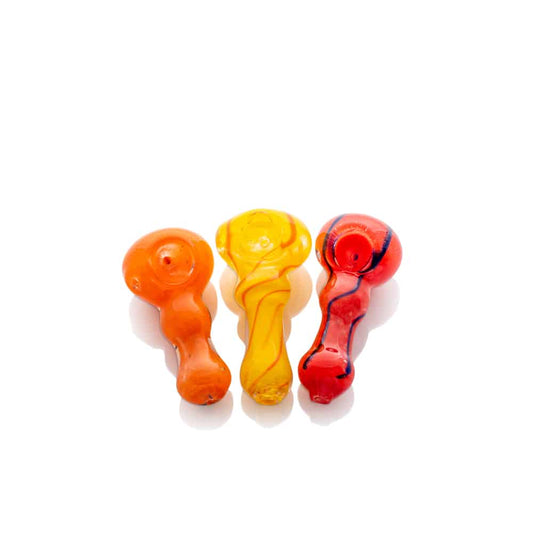 2.5" Frit Swirl Peanut Spoon Pipe image 1