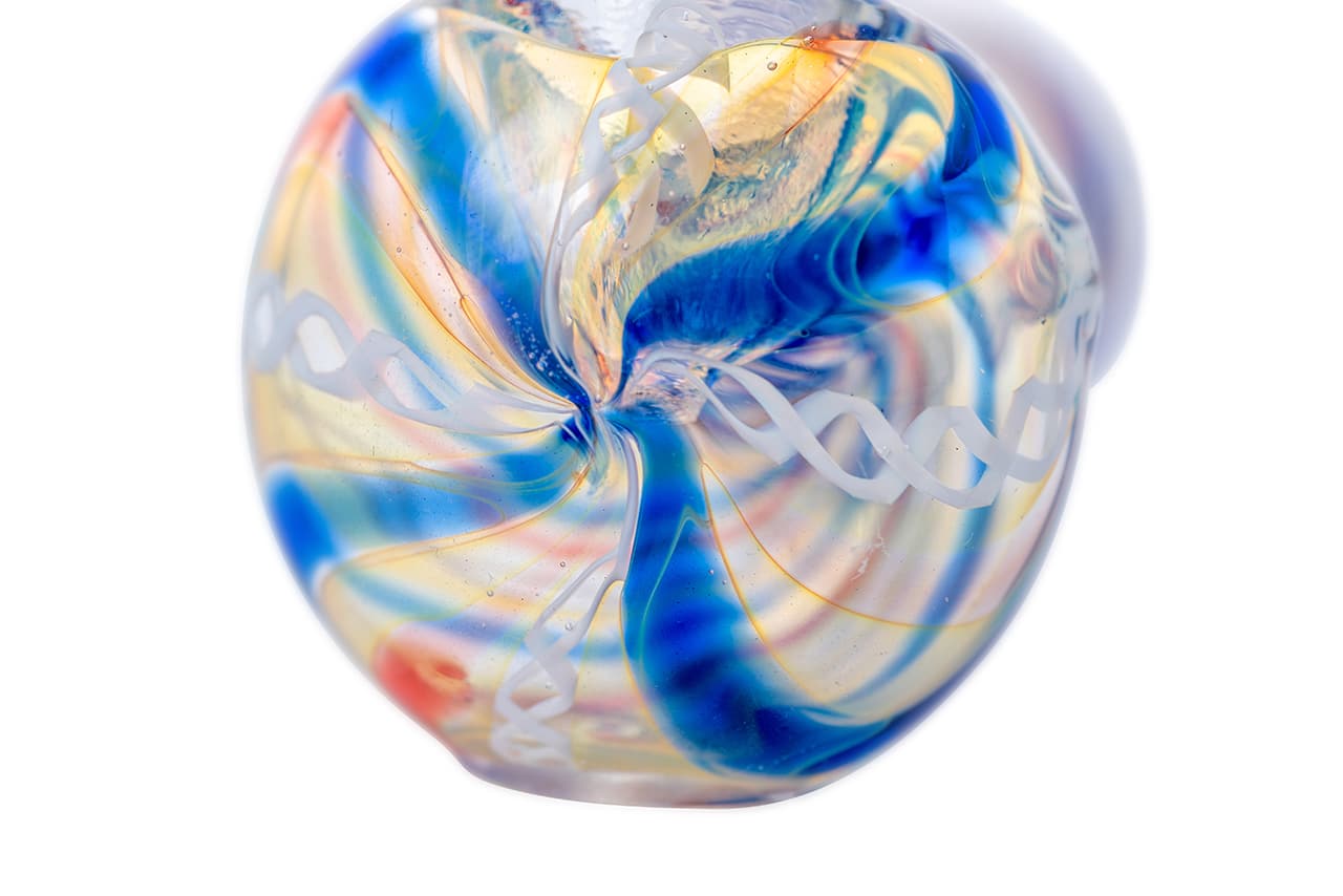 4" Silver Fumed Twisted Spoon Pipe image 4