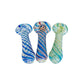 4" Silver Fumed Twisted Spoon Pipe image 0