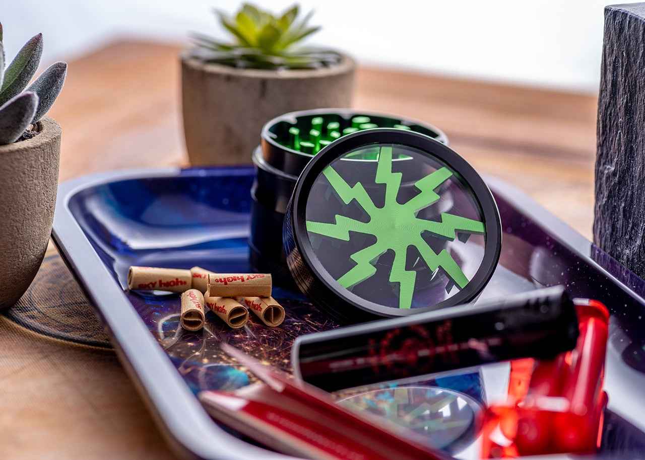 Lightning Bolt 4-Piece Herb Grinder - 63mm
