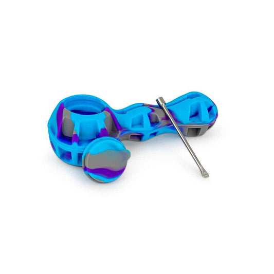 4.5" 3-Piece Silicone Stash Pipe - Mixed Colors image 1