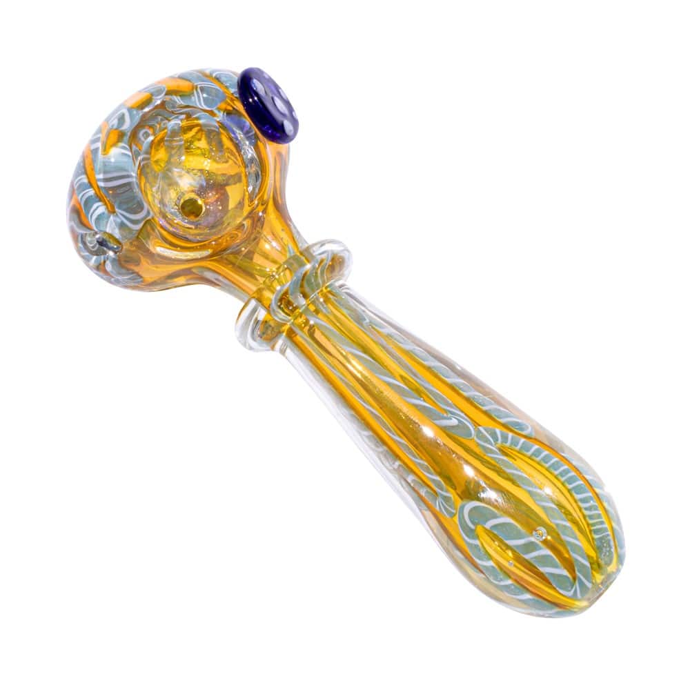 4" Gold Fumed Ring Spoon Pipe image 2